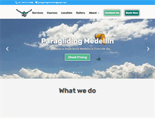 Tablet Screenshot of paraglidingmedellin.com